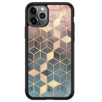 iPhone 11 Pro Max glazen hardcase - Cubes art - thumbnail