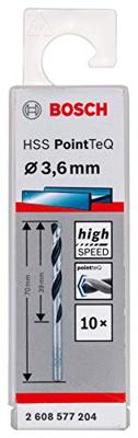 Bosch Accessories 2608577204 2608577204 Metaal-spiraalboor 3.6 mm 10 stuk(s)