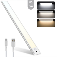 LED&apos;s Light Kastverlichting met sensor 80 cm - Oplaadbaar en draadloos - zwaai- en bewegingssensor - wit - thumbnail