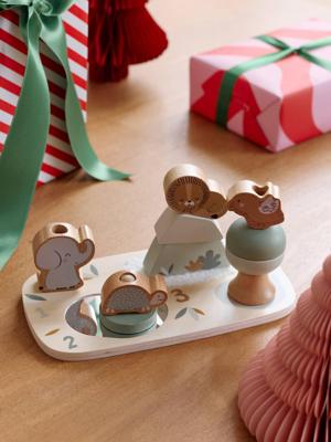 Evolutieve stapelplank van FSC®-hout TANZANIE geel