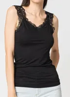 2-Pack dames hemd kant - Lace Top - Barbera - Maat XS zwart - XS - Top - Singlet - XS - XS - XS - XS - XS - XS - XS - XS - XS - XS - XS - - thumbnail