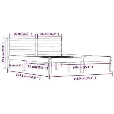 Bedframe massief grenenhout 140x190 cm Bedframe massief grenenhout 140x190 cm