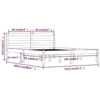 Bedframe massief grenenhout 140x190 cm - thumbnail