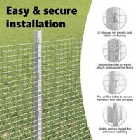 VidaXL Hek met paal zilver 0,6 x 10 m staal - thumbnail