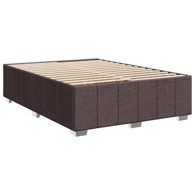 Boxspring met matras stof donkerbruin 140x200 cm - thumbnail