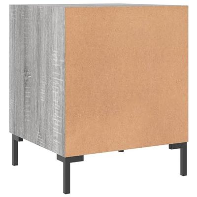 Nachtkastjes 2 st 40x40x50 cm bewerkt hout grijs sonoma eiken