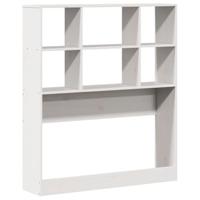 Bed met boekenkast zonder matras grenenhout wit 90x200 cm - thumbnail