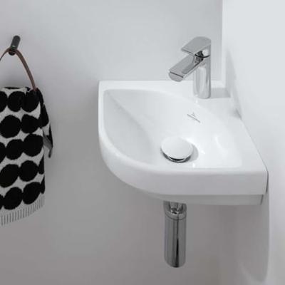 Hoekfontein Villeroy & Boch Subway 3.0 Met CeramicPlus Zonder Overloop 32x39.5x14.5 cm Wit Alpin - thumbnail
