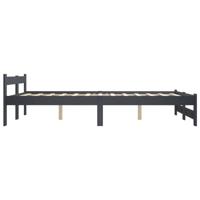 Bedframe massief grenenhout donkergrijs 140x200 cm - thumbnail