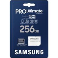 Samsung PRO Ultimate microSD-kaart 256 GB Class 3 UHS-I , v30 Video Speed Class, A2 Application Performance Class Incl. USB-kaartlezer - thumbnail