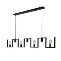Ylumen Hanglamp Row 7 lichts L 158 cm zwart - thumbnail