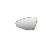 Spiegel Organisch INK SP23 80x50 cm Met Verlichting en Spiegelverwarming Links Mat Zwart - thumbnail