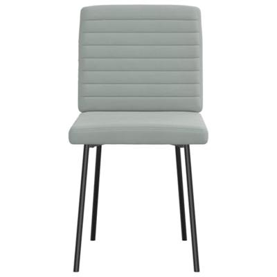 Eetkamerstoelen 2 st fluweel lichtgrijs