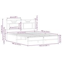Bedframe zonder matras hout sonoma eikenkleurig 137x190 cm - thumbnail