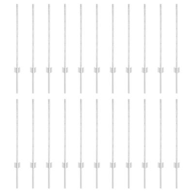 VidaXL Afrasteringspaal 22 pcs zilver 120 cm staal VidaXL Afrasteringspaal 22 pcs zilver 120 cm staal