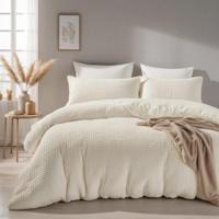 Teddy Check Dekbedovertrek Beige-2-persoons (200 x 200/220 cm) - thumbnail