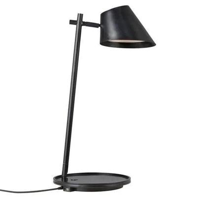Tafellamp zwart &apos;Stay&apos; USB LED 14.5W dimbaar warm wit 47cm DFTP