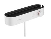 Bundelset Handdouche HansGrohe WallStoris Thermostaat Glijstang en Opbergset Mat Wit - thumbnail