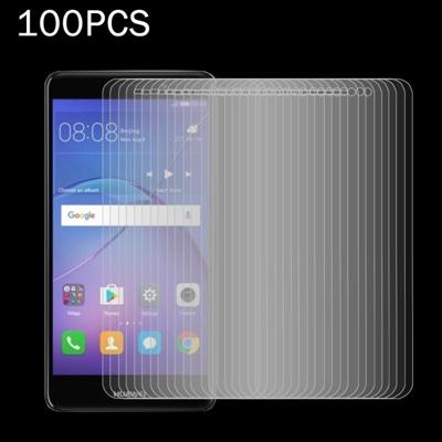 100 stuks voor Huawei Y3 2017 0.3mm 9H oppervlaktehardheid 2.5D explosieveilige Full Screen getemperd glas scherm Film