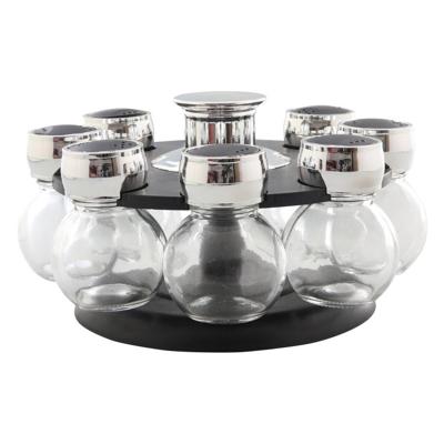 Kruidenrek Draaibaar + 8 Kruidenpotjes 21x12 cm Zwart