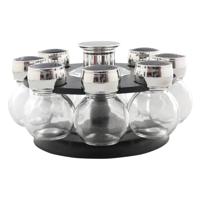 Kruidenrek Draaibaar + 8 Kruidenpotjes 21x12 cm Zwart - thumbnail