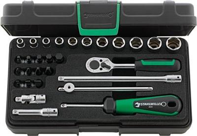 Stahlwille Dopsleutelset | 29-delig 1/4 inch | sleutelwijdtes 5-14 mm | aantal tanden 22 6-Kant | 1 stuk - 96011136 96011136 Stahlwille Dopsleutelset | 29-delig 1/4 inch | sleutelwijdtes 5-14 mm | aantal tanden 22 6-Kant | 1 stuk - 96011136 96011136