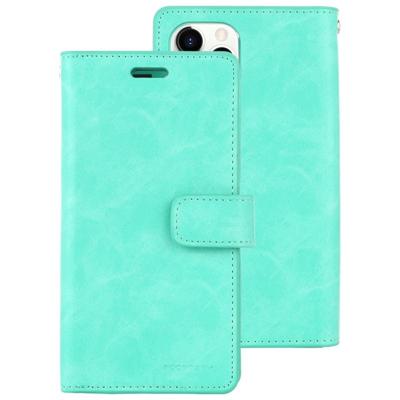 Voor iPhone 11 Pro kwik GOOSPERY MANSOOR horizontale Flip lederen draagtas met houder & kaartsleuven & portemonnee (mintgroen)