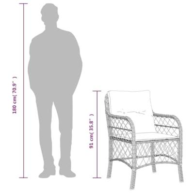 9-delige Tuinset poly rattan zwart