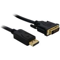 DeLOCK displayport naar dvi 24+1 kabel adapter (zwart, 2 meter) - thumbnail