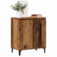 Dressoir 60x35x70 cm bewerkt hout oud houtkleurig - thumbnail