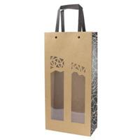 Wijnflestas 2 flessen 190+95x385mm Authentique (10 stuks) - thumbnail