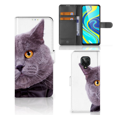 Xiaomi Redmi Note 9 Pro | Note 9S | Telefoonhoesje | Met pasjeshouder | Kat