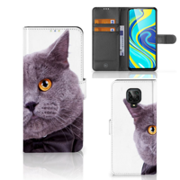 Xiaomi Redmi Note 9 Pro | Note 9S | Telefoonhoesje | Met pasjeshouder | Kat - thumbnail