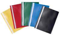 Pergamy snelhechtmap, ft A4, PP, pak van 5 stuks, geassorteerde kleuren - thumbnail