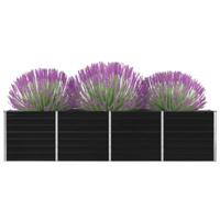 VidaXL Plantenbak verhoogd 320x40x77 cm gegalvaniseerd staal antraciet - thumbnail