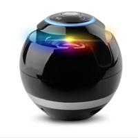T&G A18 Ball Bluetooth Speaker met LED licht draagbare draadloze mini speaker mobiele muziek MP3 subwoofer ondersteuning TF (zwart) - thumbnail