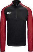 Robey Performance Trainingstrui 1/4-Zip Kids Zwart Rood - thumbnail