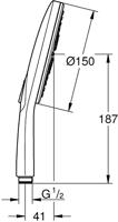 GROHE Rainshower SmartActive handdouche 15cm 3 standen chroom 26590000 - thumbnail
