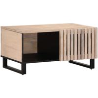 Salontafel 80x51x40 cm massief mangohout wit - thumbnail