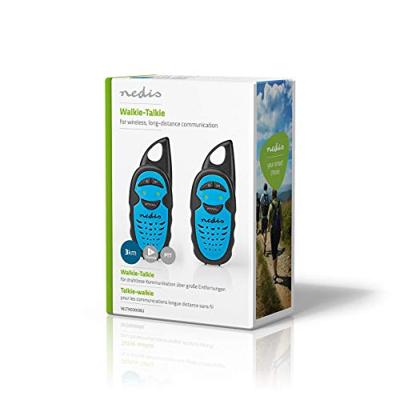 Nedis Walkie talkie Set | 2 Handsets | Tot 3 km | Blauw / Zwart | 1 stuks - WLTK0300BU WLTK0300BU