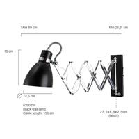 Steinhauer SchaarlampSpring zwart met chroom - 6290ZW - thumbnail