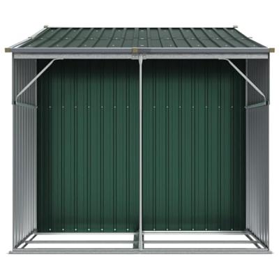 Tuinschuur 277x192,5x179 cm gegalvaniseerd staal groen