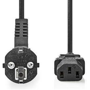 Nedis Stroomkabel | Type F (CEE 7/7) Male | IEC-320-C13 | Gehoekt | Recht | Vernikkeld | 3.00 m | Rond | PVC | Zwart | Label - CEGL10000BK30 Nedis Stroomkabel | Type F (CEE 7/7) Male | IEC-320-C13 | Gehoekt | Recht | Vernikkeld | 3.00 m | Rond | PVC | Zwart | Label - CEGL10000BK30
