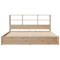 Bed met boekenkast zonder matras massief grenenhout 180x200 cm - thumbnail