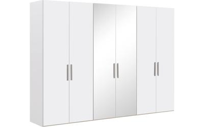 Goossens Kledingkast Easy Storage Ddk, Kledingkast 304 cm breed, 220 cm hoog, 4x draaideur en 2x spiegel draaideur midden Goossens Kledingkast Easy Storage Ddk, Kledingkast 304 cm breed, 220 cm hoog, 4x draaideur en 2x spiegel draaideur midden