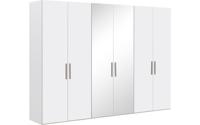 Goossens Kledingkast Easy Storage Ddk, Kledingkast 304 cm breed, 220 cm hoog, 4x draaideur en 2x spiegel draaideur midden - thumbnail
