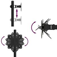 Monitorbeugel VESA 75/100 mm zwart staal - thumbnail