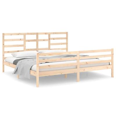 Bedframe zonder matras massief hout 200x200 cm Bedframe zonder matras massief hout 200x200 cm