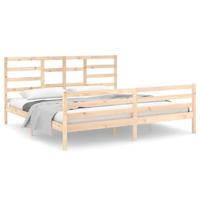 Bedframe zonder matras massief hout 200x200 cm - thumbnail