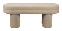 Dutchbone Bankje 'Fern' Bouclé, kleur Beige - thumbnail